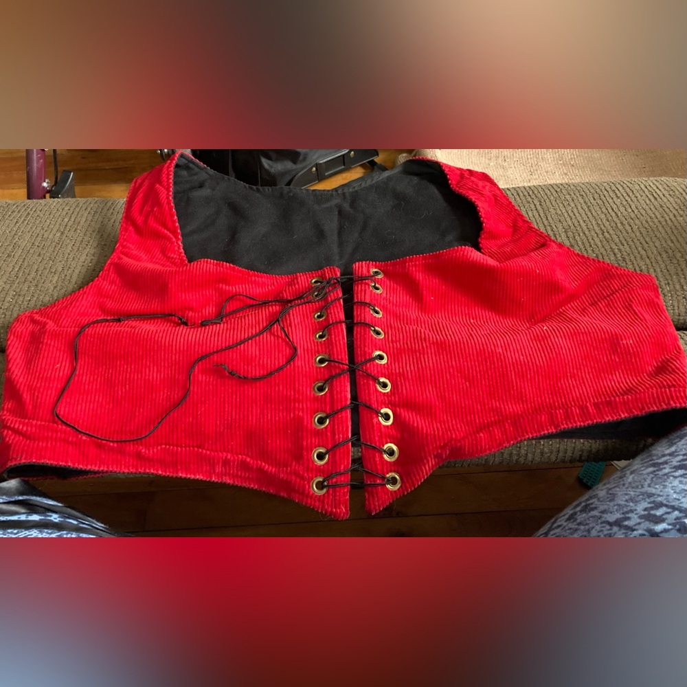 King Richards Fair reversible Women's Corset black and red size 26 2x